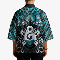 New Zealand Maori Kimono Poutama Pikorua - Single Twist Paua Shell