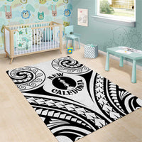 New Caledonia Day Area Rug Polynesian Curves White Color - Polynesian Pride