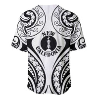 New Caledonia Day Baseball Jersey Polynesian Curves White Color - Polynesian Pride
