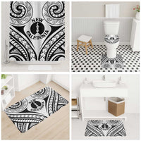 New Caledonia Day Bathroom Set Polynesian Curves White Color - Polynesian Pride