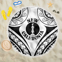 New Caledonia Day Beach Blanket Polynesian Curves White Color - Polynesian Pride
