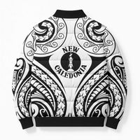 New Caledonia Day Bomber Puffer Jacket Polynesian Curves White Color LT05 - Polynesian Pride