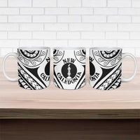 New Caledonia Day Ceramic Mug Polynesian Curves White Color - Polynesian Pride