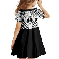 New Caledonia Day Family Matching Off Shoulder Short Dress and Hawaiian Shirt Polynesian Curves White Color - Polynesian Pride