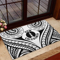 New Caledonia Day Rubber Doormat Polynesian Curves White Color - Polynesian Pride