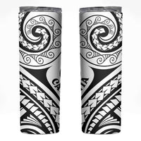 New Caledonia Day Skinny Tumbler Polynesian Curves White Color - Polynesian Pride