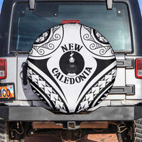 New Caledonia Day Spare Tire Cover Polynesian Curves White Color - Polynesian Pride