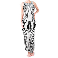 New Caledonia Day Tank Maxi Dress Polynesian Curves White Color - Polynesian Pride
