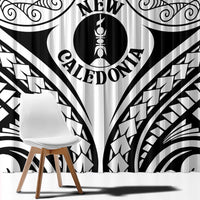 New Caledonia Day Window Curtain Polynesian Curves White Color - Polynesian Pride