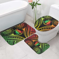 New Caledonia Day Bathroom Set Polynesian Curves Reggae Color - Polynesian Pride
