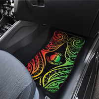 New Caledonia Day Car Mats Polynesian Curves Reggae Color - Polynesian Pride