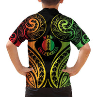 New Caledonia Day Kid Hawaiian Shirt Polynesian Curves Reggae Color LT05 - Polynesian Pride