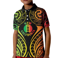 New Caledonia Day Kid Polo Shirt Polynesian Curves Reggae Color LT05 Kid Reggae - Polynesian Pride