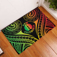 New Caledonia Day Rubber Doormat Polynesian Curves Reggae Color LT05 - Polynesian Pride