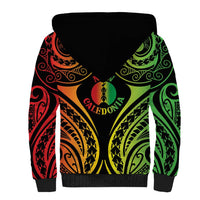 New Caledonia Day Sherpa Hoodie Polynesian Curves Reggae Color LT05 - Polynesian Pride