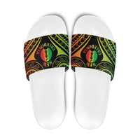 New Caledonia Day Slide Sandals Polynesian Curves Reggae Color - Polynesian Pride