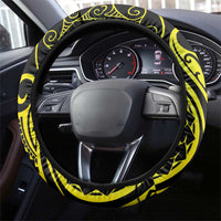 New Caledonia Day Steering Wheel Cover Polynesian Curves Reggae Color LT05 - Polynesian Pride