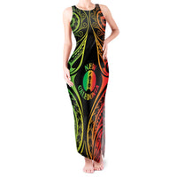 New Caledonia Day Tank Maxi Dress Polynesian Curves Reggae Color - Polynesian Pride