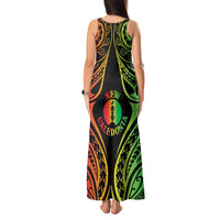 New Caledonia Day Tank Maxi Dress Polynesian Curves Reggae Color - Polynesian Pride