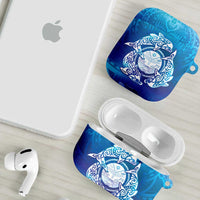 Marshall Islands Manit Day AirPods Case Tribal Dolphin With Marshall Seal LT05 - Polynesian Pride