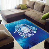 Marshall Islands Manit Day Area Rug Tribal Dolphin With Marshall Seal - Polynesian Pride