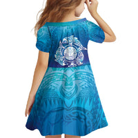 Marshall Islands Manit Day Family Matching Mermaid Dress and Hawaiian Shirt Tribal Dolphin With Marshall Seal - Polynesian Pride