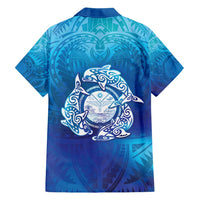 Marshall Islands Manit Day Hawaiian Shirt Tribal Dolphin With Marshall Seal - Polynesian Pride