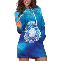 Marshall Islands Manit Day Hoodie Dress Tribal Dolphin With Marshall Seal - Polynesian Pride