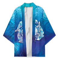 Marshall Islands Manit Day Kimono Tribal Dolphin With Marshall Seal - Polynesian Pride