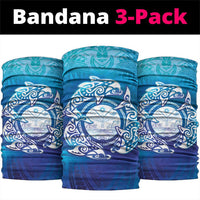 Marshall Islands Manit Day Neck Gaiter Tribal Dolphin With Marshall Seal LT05