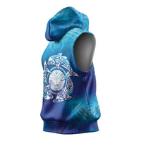 Marshall Islands Manit Day Sleeveless Hoodie Tribal Dolphin With Marshall Seal - Polynesian Pride