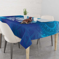 Marshall Islands Manit Day Tablecloth Tribal Dolphin With Marshall Seal - Polynesian Pride