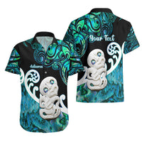 Personalized Aotearoa New Zealand Hawaiian Shirt Paua Shell Fern Koru With Maori Hei Tiki LT05 - Polynesian Pride