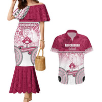 Adi Cakobau School Couples Matching Mermaid Dress and Hawaiian Shirt 75th Anniversary LT05 Pink - Polynesian Pride