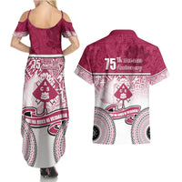 Adi Cakobau School Couples Matching Summer Maxi Dress and Hawaiian Shirt 75th Anniversary LT05 - Polynesian Pride