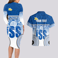 personalized-international-school-suva-couples-matching-long-sleeve-bodycon-dress-and-hawaiian-shirt-with-fijian-tapa-pattern