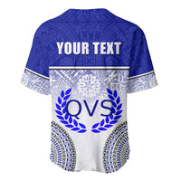 Personalized Queen Victoria School Baseball Jersey With Fijian Tapa Pattern LT05 - Polynesian Pride