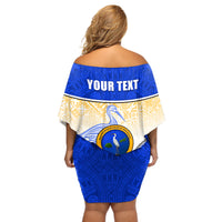 Personalized Ratu Kadavulevu School Off Shoulder Short Dress With Fijian Tapa Pattern LT05 - Polynesian Pride