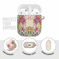 Hawaii Palaka AirPods Case Yellow Tribal Pattern With Tropical Flowers LT05 - Polynesian Pride