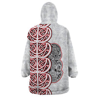 Aotearoa New Zealand Wearable Blanket Hoodie Maori Marae Pattern Tiki LT05 - Polynesian Pride