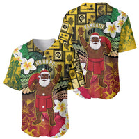 Vanuatu Christmas Baseball Jersey Ni-Van Santa Retro Style - Polynesian Pride