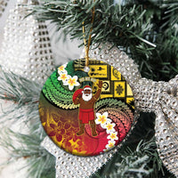 Vanuatu Christmas Ceramic Ornament Ni-Van Santa Retro Style - Polynesian Pride