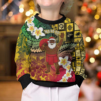 Vanuatu Christmas Kid Ugly Christmas Sweater Ni-Van Santa Retro Style - Polynesian Pride
