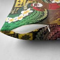 Vanuatu Christmas Pillow Cover Ni-Van Santa Retro Style - Polynesian Pride