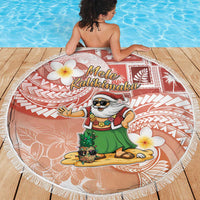 Hawaii Mele Kalikimaka Beach Blanket Hula Santa Retro Style Red LT05 - Polynesian Pride