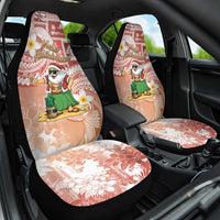 Hawaii Mele Kalikimaka Car Seat Cover Hula Santa Retro Style Red - Polynesian Pride