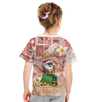 Hawaii Mele Kalikimaka Kid T Shirt Hula Santa Retro Style Red - Polynesian Pride
