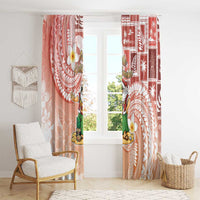 Hawaii Mele Kalikimaka Window Curtain Hula Santa Retro Style Red LT05 - Polynesian Pride