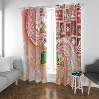 Hawaii Mele Kalikimaka Window Curtain Hula Santa Retro Style Red LT05 With Grommets Red - Polynesian Pride