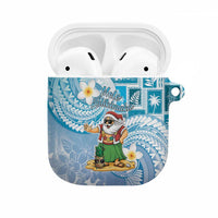 Hawaii Mele Kalikimaka AirPods Case Hula Santa Retro Style Blue LT05 Blue - Polynesian Pride